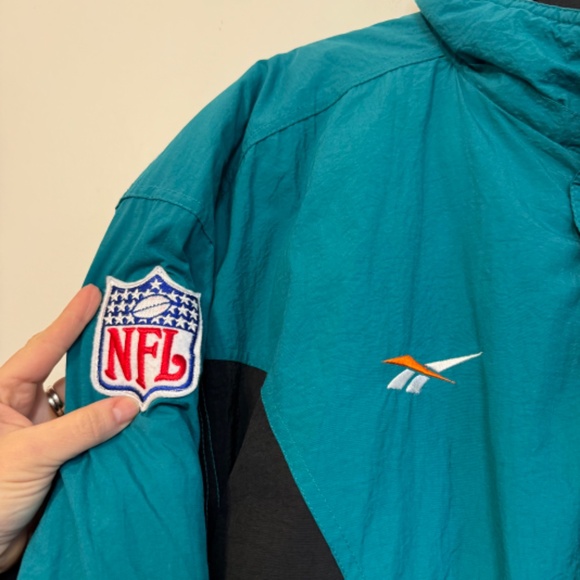 Vintage 1990s NFL Football Reebok Miami Dolphins Padded Jacket | Size XXL - Picture 3 of 11